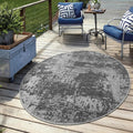 Keen Home Design Terrace Outdoor Round Rug - 8ft Round Washable Indoor/Outdoor Rug for Patio, Kitchen, Balcony, Beach, Garden, Deck and Porch, Size: 7'7' Round