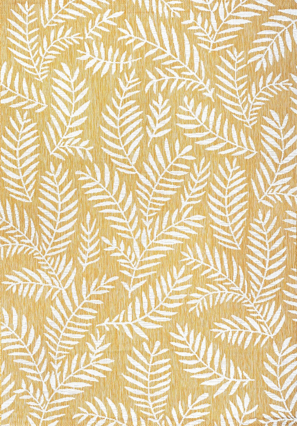 JONATHAN Y Palm Frond Indoor Outdoor Area Rug 3X5 Yellow/Cream, Nevis for Backyard, Patio, Porch, Easy-Cleaning, High Traffic, Pet-Friendly, Non-Shedding (SMB119C-3)