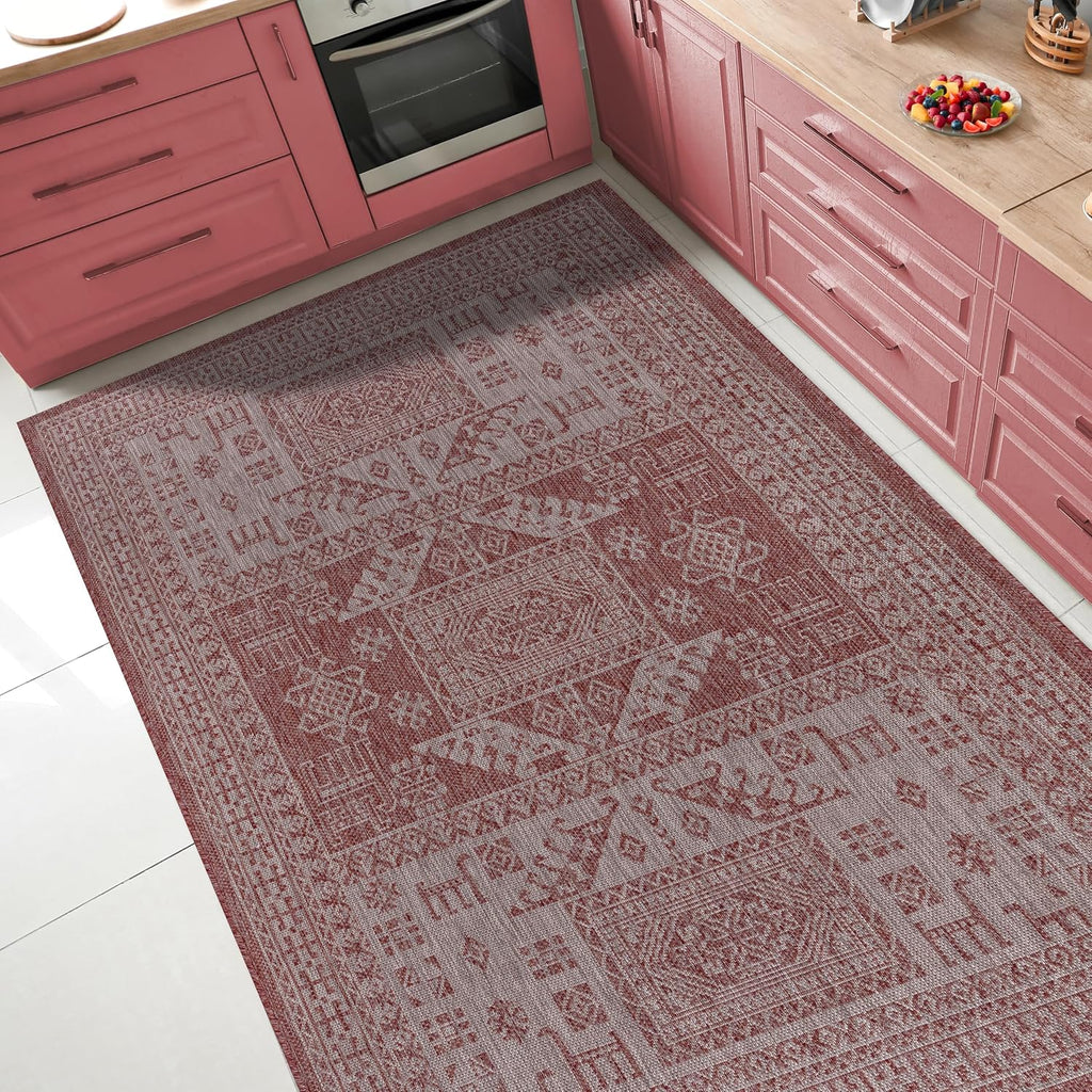 Keen Home Design Terrace Outdoor Area Rug - 9x12 Washable Indoor/Outdoor Rug for Patio, Kitchen, Balcony, Beach, Garden, Deck and Porch, Size: 8'10'x12'