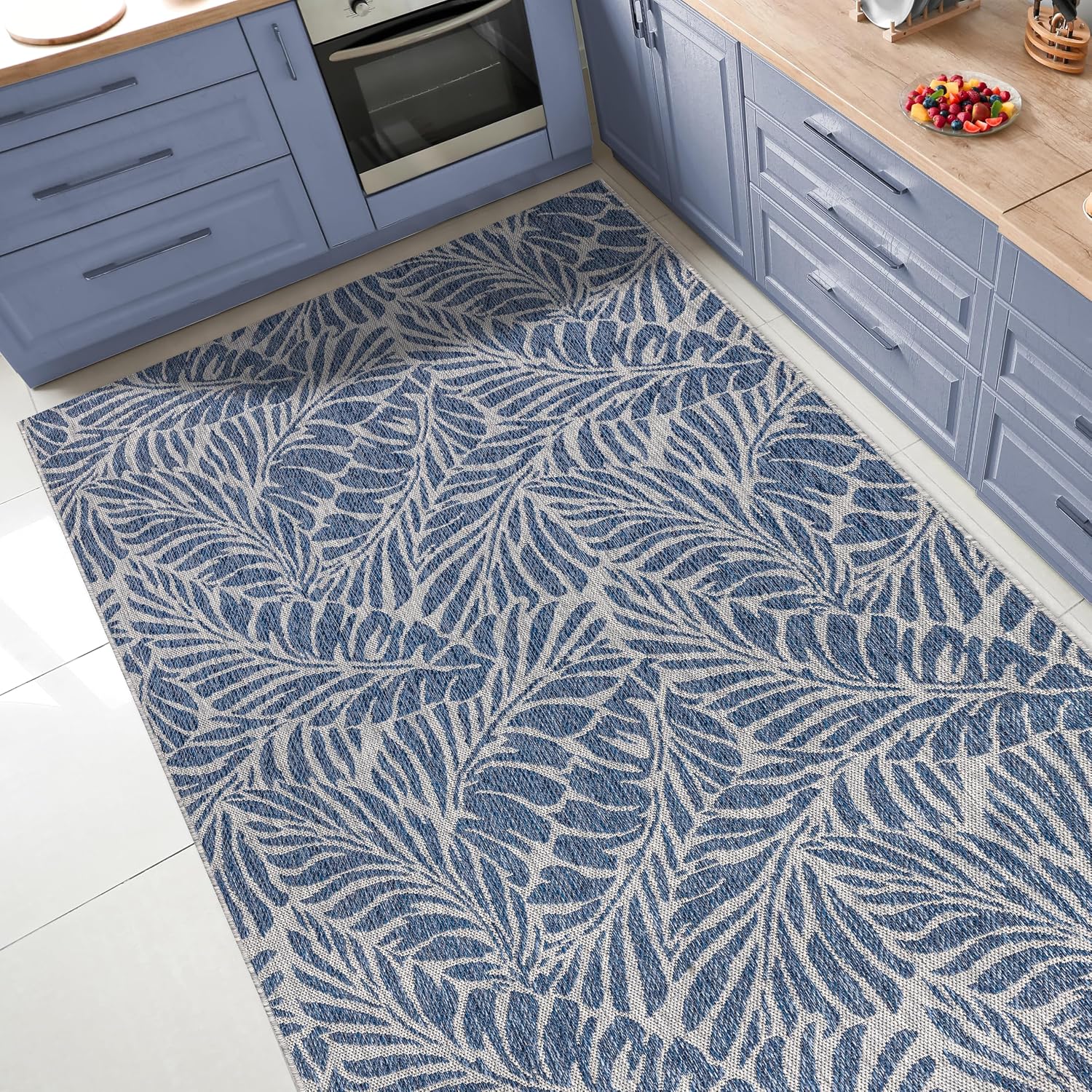 Keen Home Design Terrace Outdoor Area Rug - 10x14 Washable Indoor/Outdoor Rug for Patio, Kitchen, Balcony, Beach, Garden, Deck and Porch, Size: 10'x14'