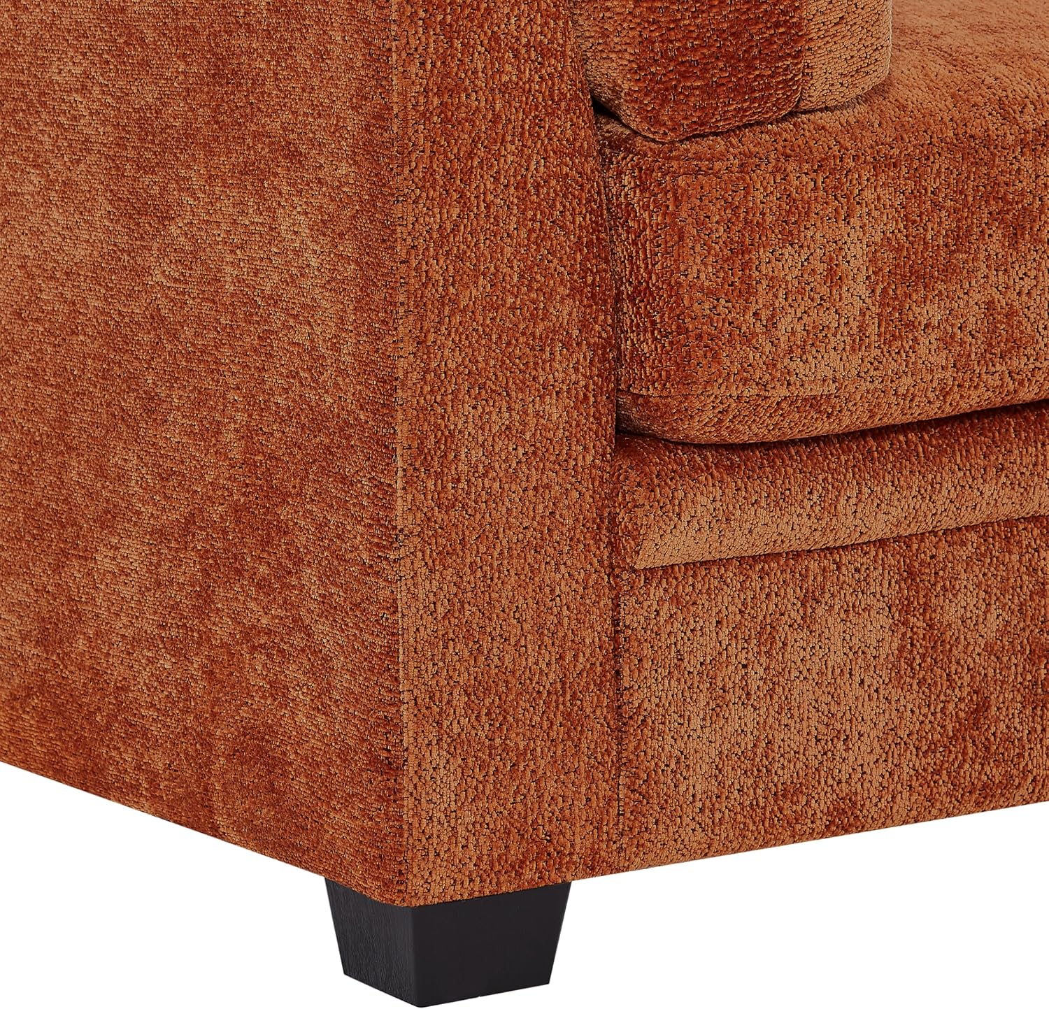 Christopher Knight Home Masie Chenille Upholstered 3 Seater Sofa Couch, Wooden Home Sofa Living Room, Comfy Cloud Couch for Bedroom, Home Office, Caramel Brown